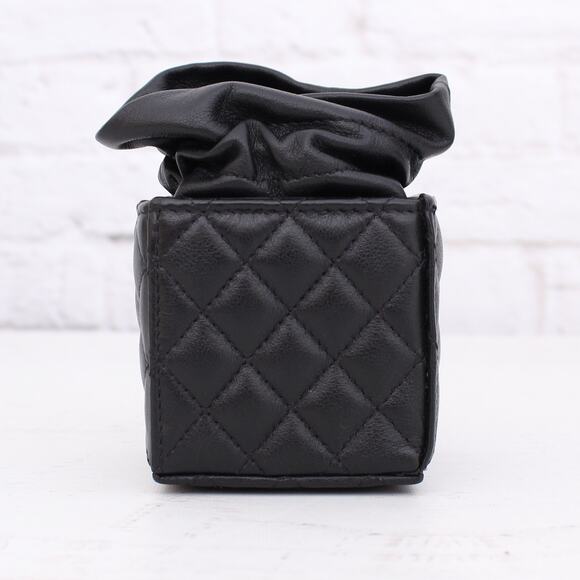 Chanel Mini Drawstring Chain Shoulder Clutch Crossbody Black Caviar A2145 - Picture 6 of 13